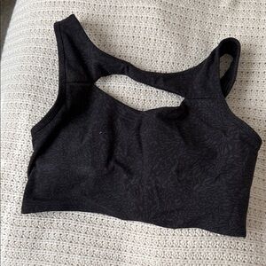 Lululemon Athletica Black Patterned Sports Bra